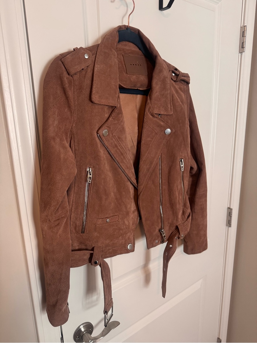 Blank NYC Brown Suede Moto Jacket